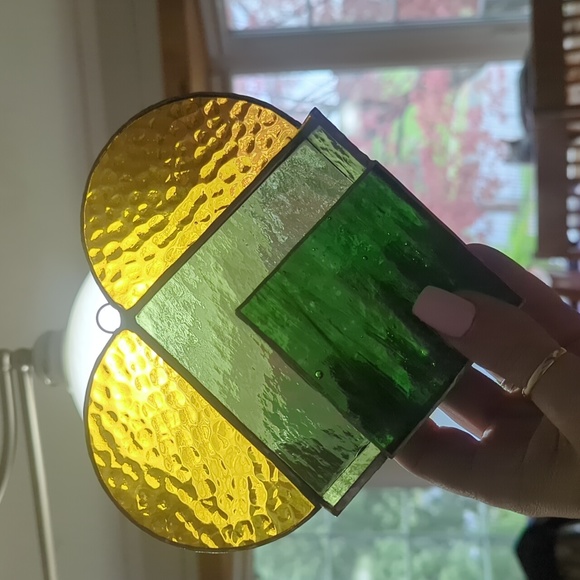 Stained glass Heart with pocket - Picture 4 of 4